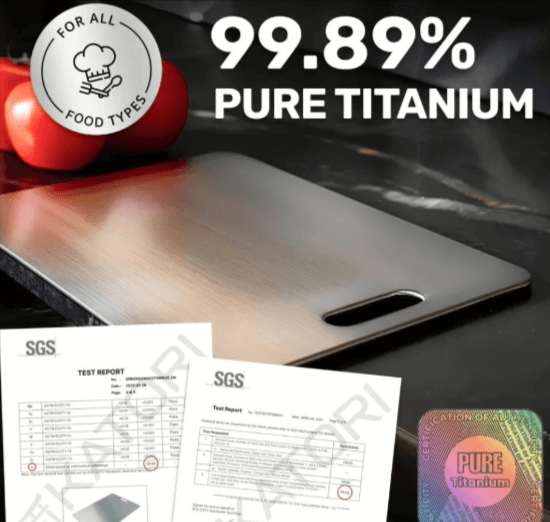 Katori Titanium Cutting Board Feature